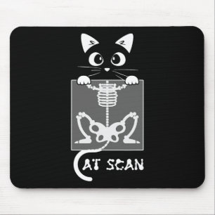 Skeleton Cat Scan Ct Scaning Funny X Ray Pun Meme Mouse Pad