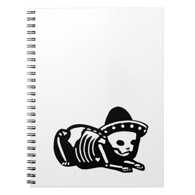 Skeleton Cat Siesta Notebook (Front)