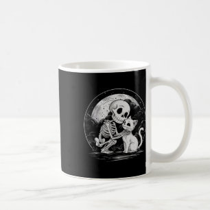 Skeleton Cat Skull Kitty Cute Goth Halloween Costu Coffee Mug