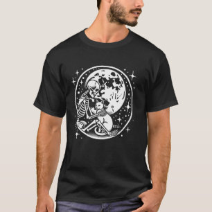 Skeleton Cat Skull Kitty Cute Goth Halloween Costu T-Shirt