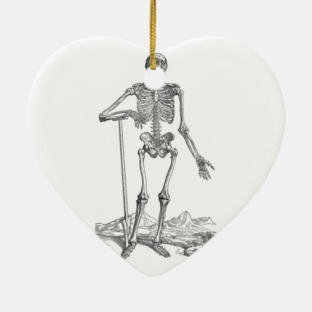 Skeleton Ceramic Tree Decoration (Back)
