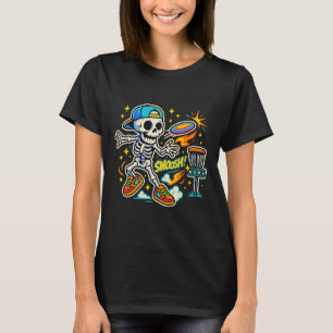 Skeleton Chain Slinger Disc Golf Halloween Costume T-Shirt