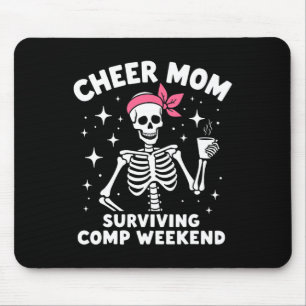 Skeleton Cheer Mum Surviving Comp Weekend Hallowee Mouse Pad