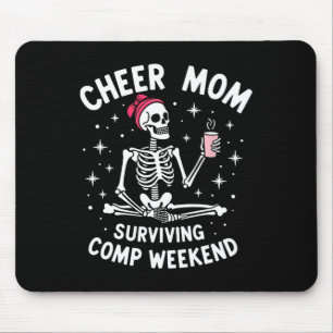 Skeleton Cheer Mum Surviving Comp Weekend Hallowee Mouse Pad