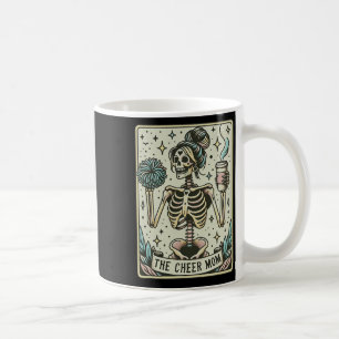 Skeleton Cheer Mum Tarot Card Vintage Funny Cheerl Coffee Mug