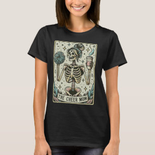 Skeleton Cheer Mum Tarot Card Vintage Funny Cheerl T-Shirt
