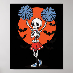 Skeleton Cheerleader Cheerleading _3 Poster