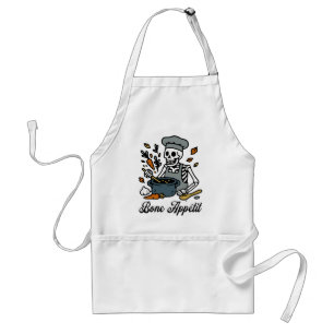 Skeleton Chef Halloween - Funny Fall Baking Gift Standard Apron