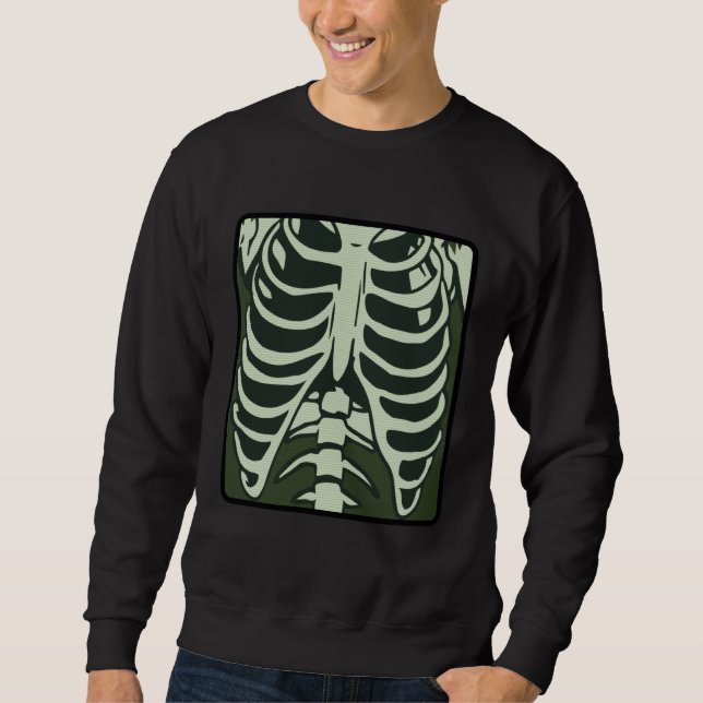 Skeleton Chest X Ray Costume  Horror Human Radiogr Sweatshirt (Front)