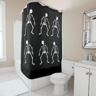 Skeleton Chorus Line Shower Curtain