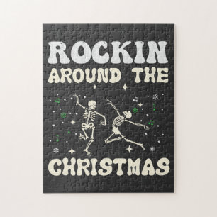Skeleton Christmas Dance Jigsaw Puzzle