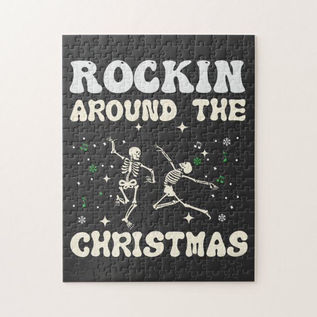  Skeleton Christmas Dance Jigsaw Puzzle (Vertical)