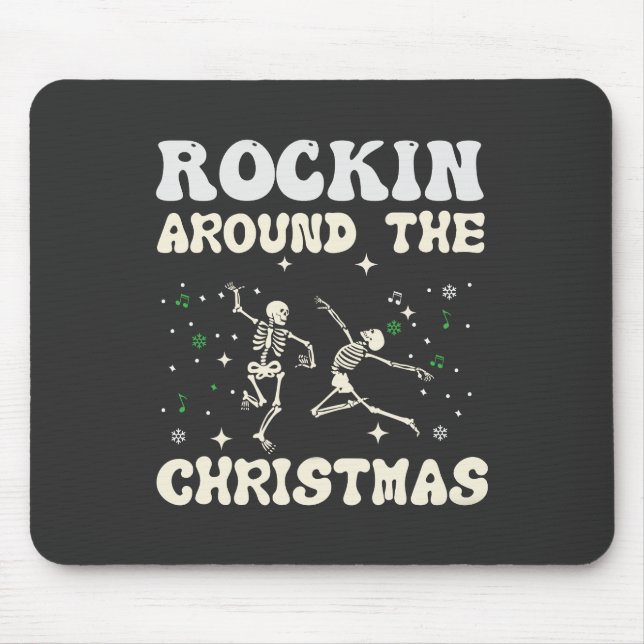  Skeleton Christmas Dance Mouse Pad (Front)