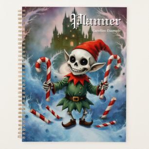 Skeleton Christmas Elf – Creepy Cute Dark Holiday  Planner