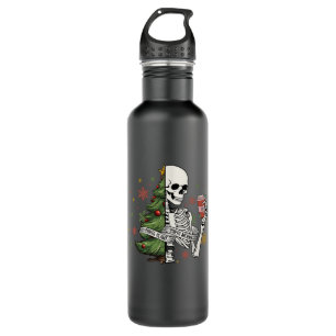skeleton christmas tree coffee 710 ml water bottle