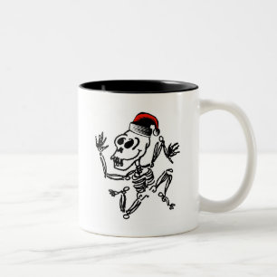 Skeleton Christmas Two-Tone Coffee Mug