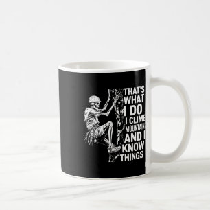 Skeleton Climbing Boulder Wall Rock Halloween Clim Coffee Mug