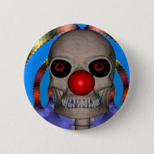 Skeleton Clown 6 Cm Round Badge
