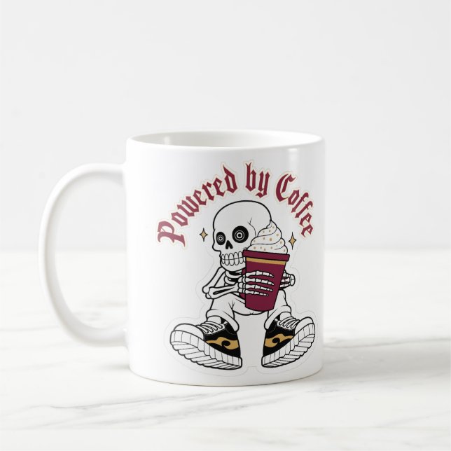 Skeleton Coffee Addict Mug (Left)