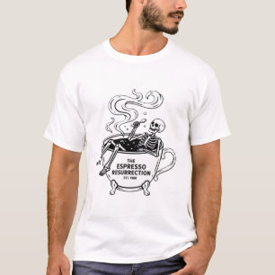 Skeleton Coffee Bath Retro Vintage Espresso Lover T-Shirt