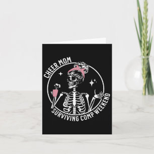 Skeleton Coffee Cheer Mum Surviving Comp Weekend M Card