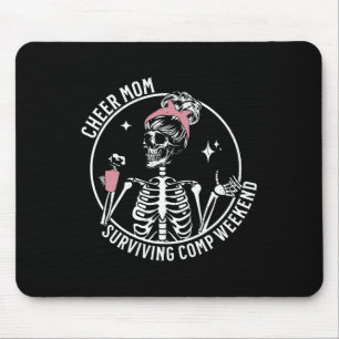 Skeleton Coffee Cheer Mum Surviving Comp Weekend M Mouse Pad