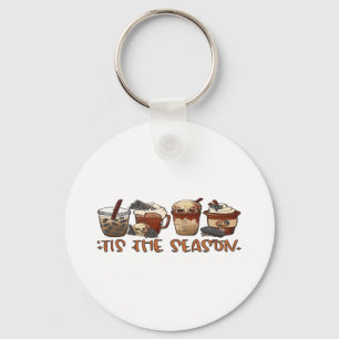 Skeleton Coffee Cups Coffee Lover Key Ring