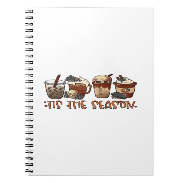 Skeleton Coffee Cups Coffee Lover Notebook (Front)