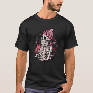 Skeleton Coffee Valentines Day Shirt Cold Outside