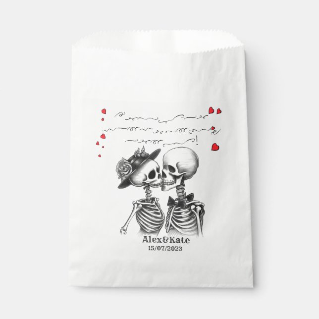 Skeleton Couple Favour Bag (Front)