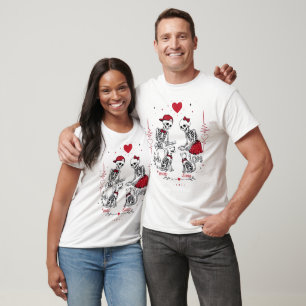 Skeleton Couple Feeding Dog & Cat T-Shirt