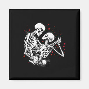 Skeleton Couple For Halloween Valentine's Day Of T Magnet