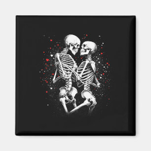Skeleton Couple For Halloween Valentine's Day Of T Magnet