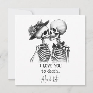 Skeleton Couple Holiday Card