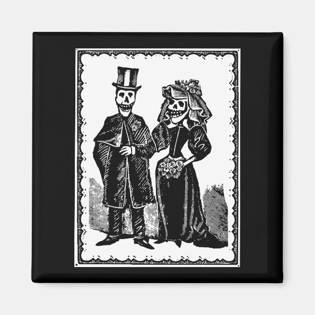 Skeleton Couple - Magnet #1 (Customise) (Front)