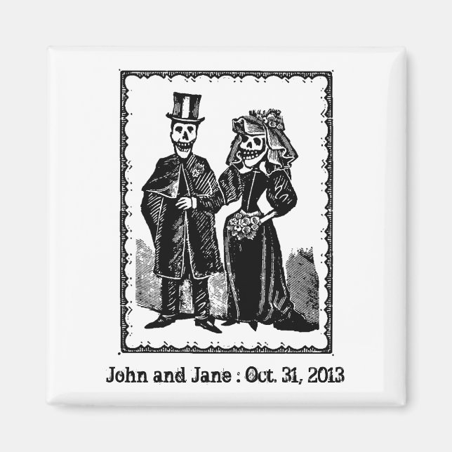 Skeleton Couple - Magnet #2 (Customise) (Front)