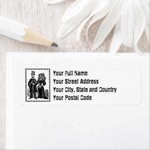 Skeleton Couple - Return Address Label