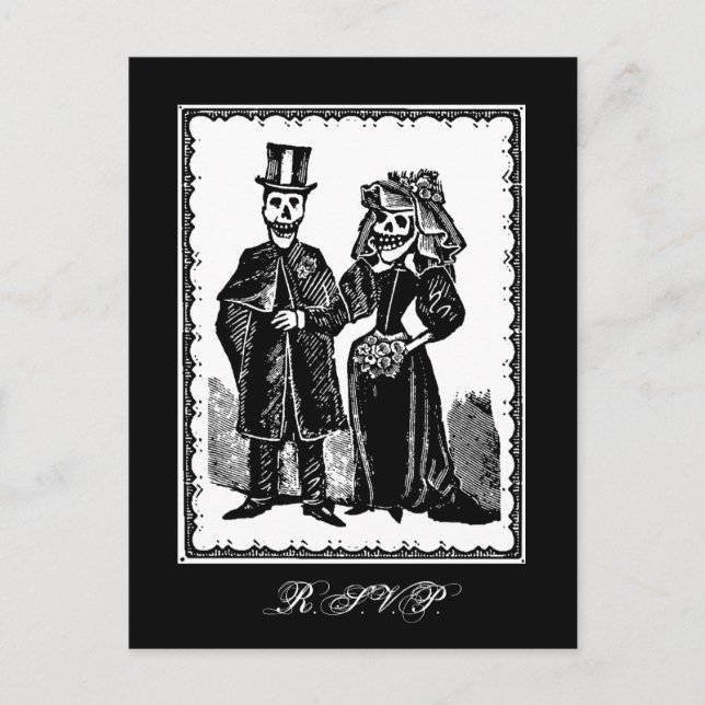 Skeleton Couple (RSVP) - Postcard (Front)