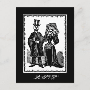 Skeleton Couple (RSVP) - Small Invitation