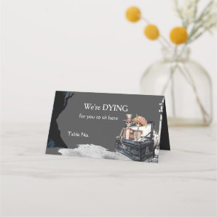 Skeleton Couple Wedding Place Card