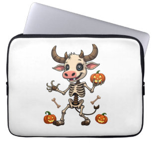 Skeleton Cow Parade Laptop Sleeve