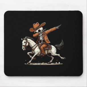 Skeleton Cowboy Halloween Costume Kids Boys Men Da Mouse Pad