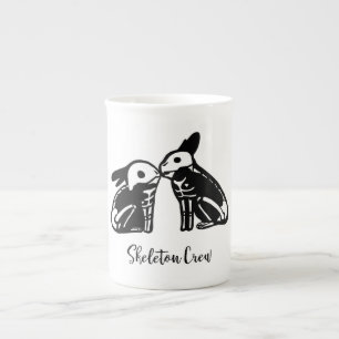 Skeleton Crew Bunnies Bone China Mug