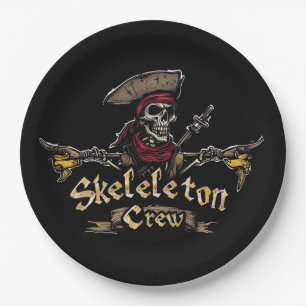 Skeleton Crew Paper Plate