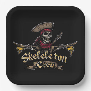 Skeleton Crew Paper Plate