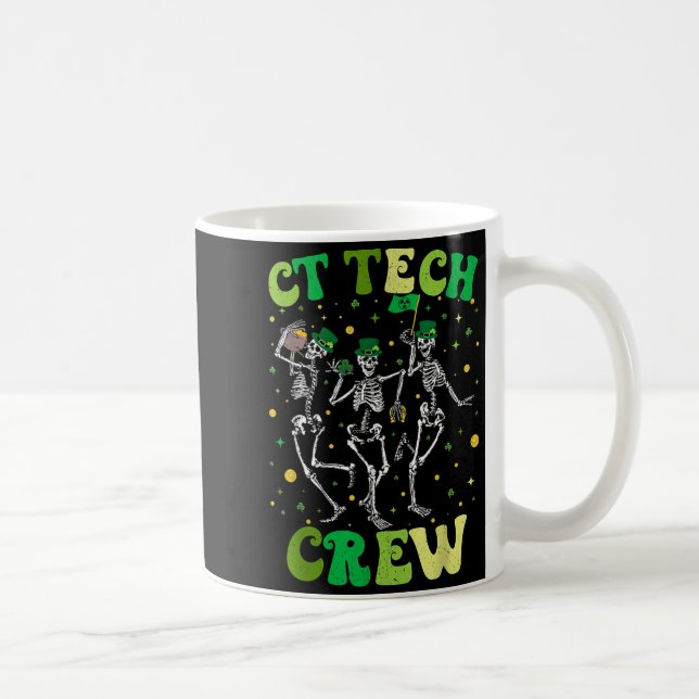 Skeleton CT Tech Crew St Patricks Computed Coffee Mug (Right)