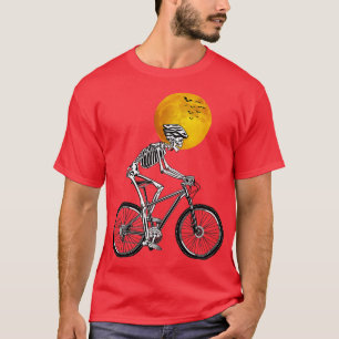 Skeleton Cycling Bicycle Bike Halloween Costume  T-Shirt