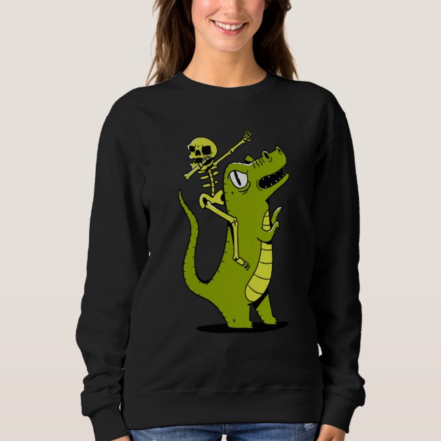 skeleton dab dabbing rex sweatshirt (Front)