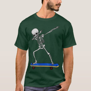 Skeleton DAB on Skateboard T-Shirt