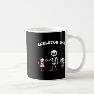 Skeleton Dad Halloween Costume Funny Skull Coffee Mug